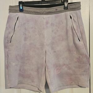 Stylish Men's Athletic Shorts in Gray and Purple